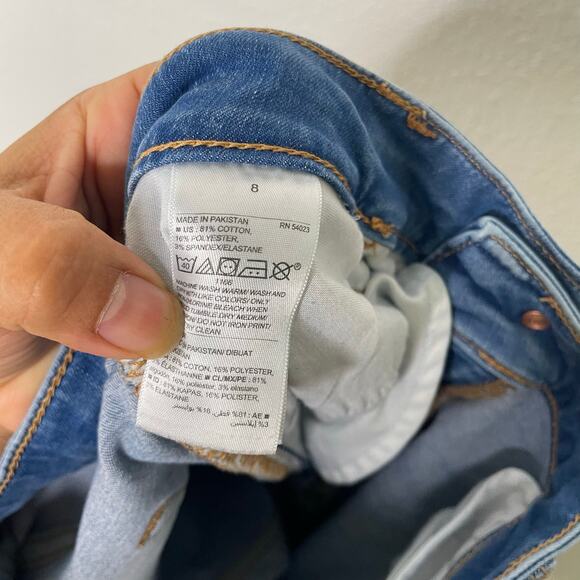 Old Navy Womens Size 8 Rockstar Skinny Leg Medium Wash Denim Blue Casual - Picture 3 of 16